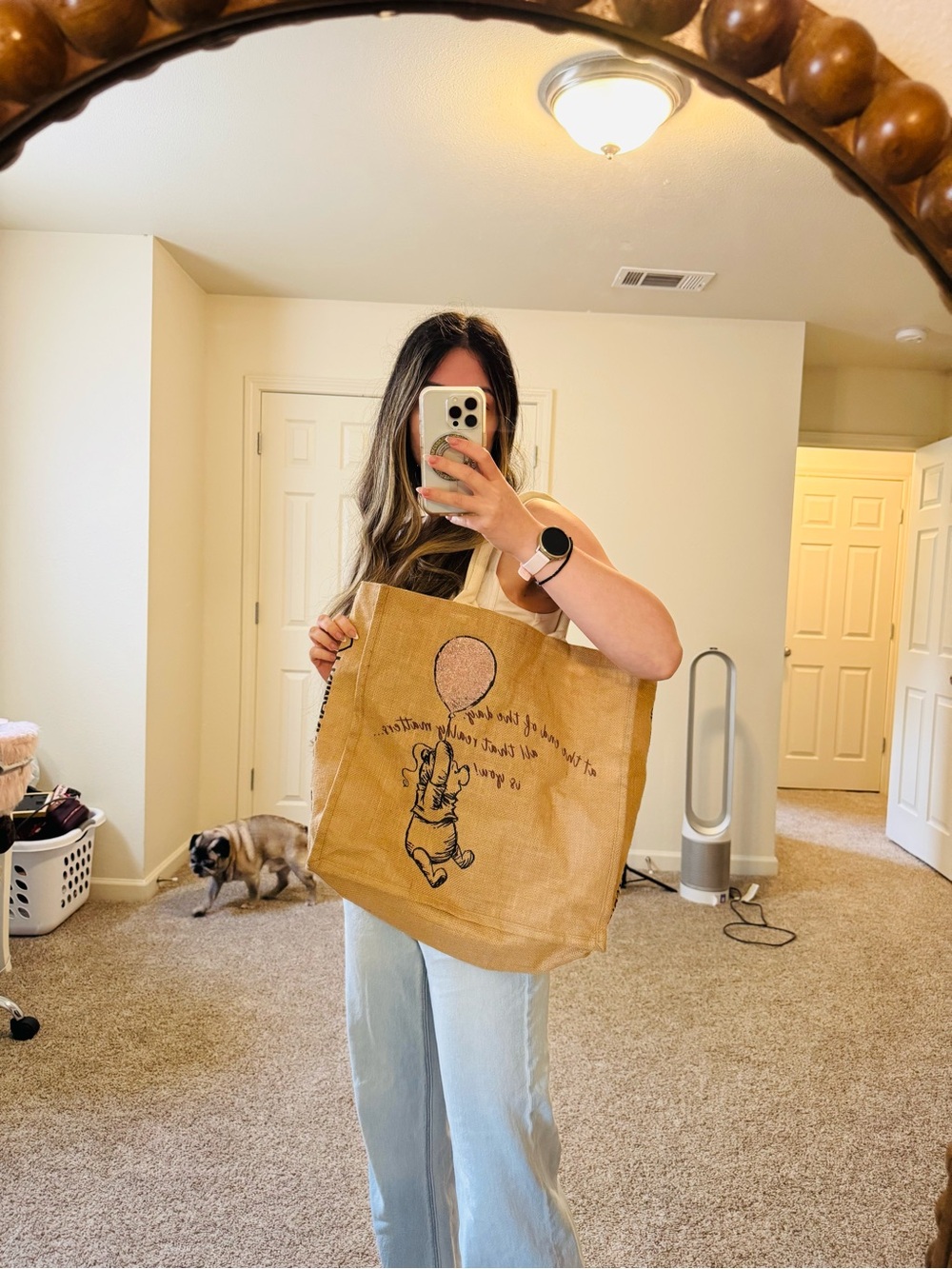 Disney Winnie the Pooh Jute Tote Bag Primark